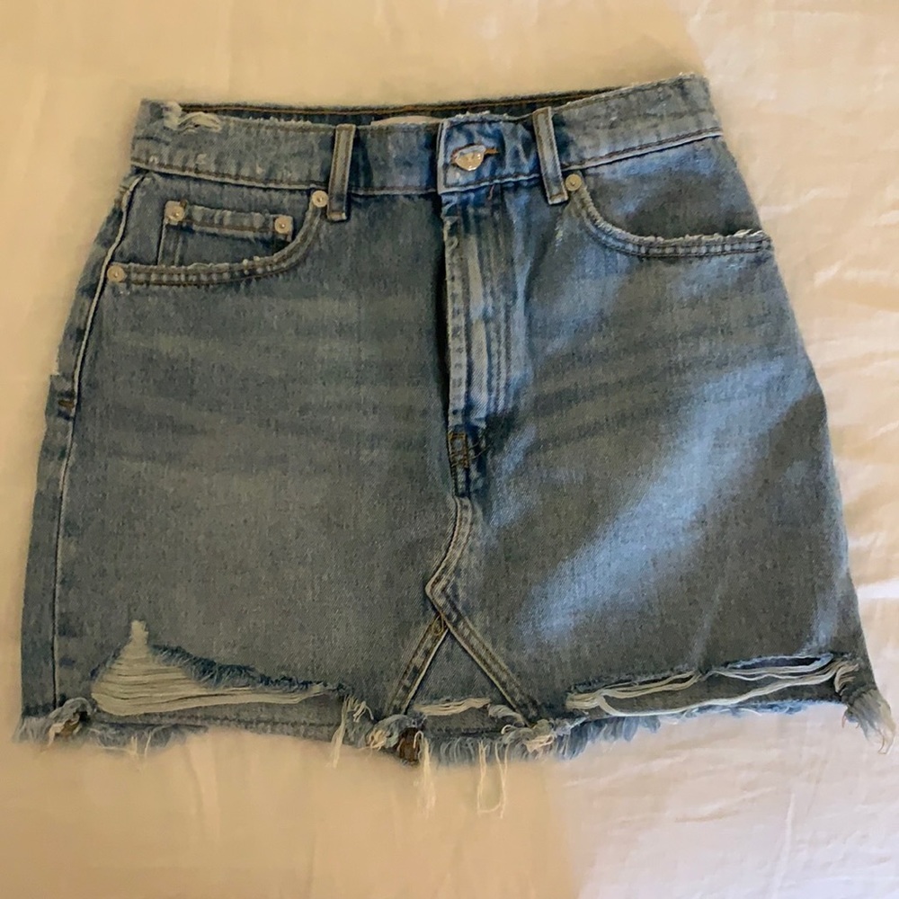 Zara denim mini skirt